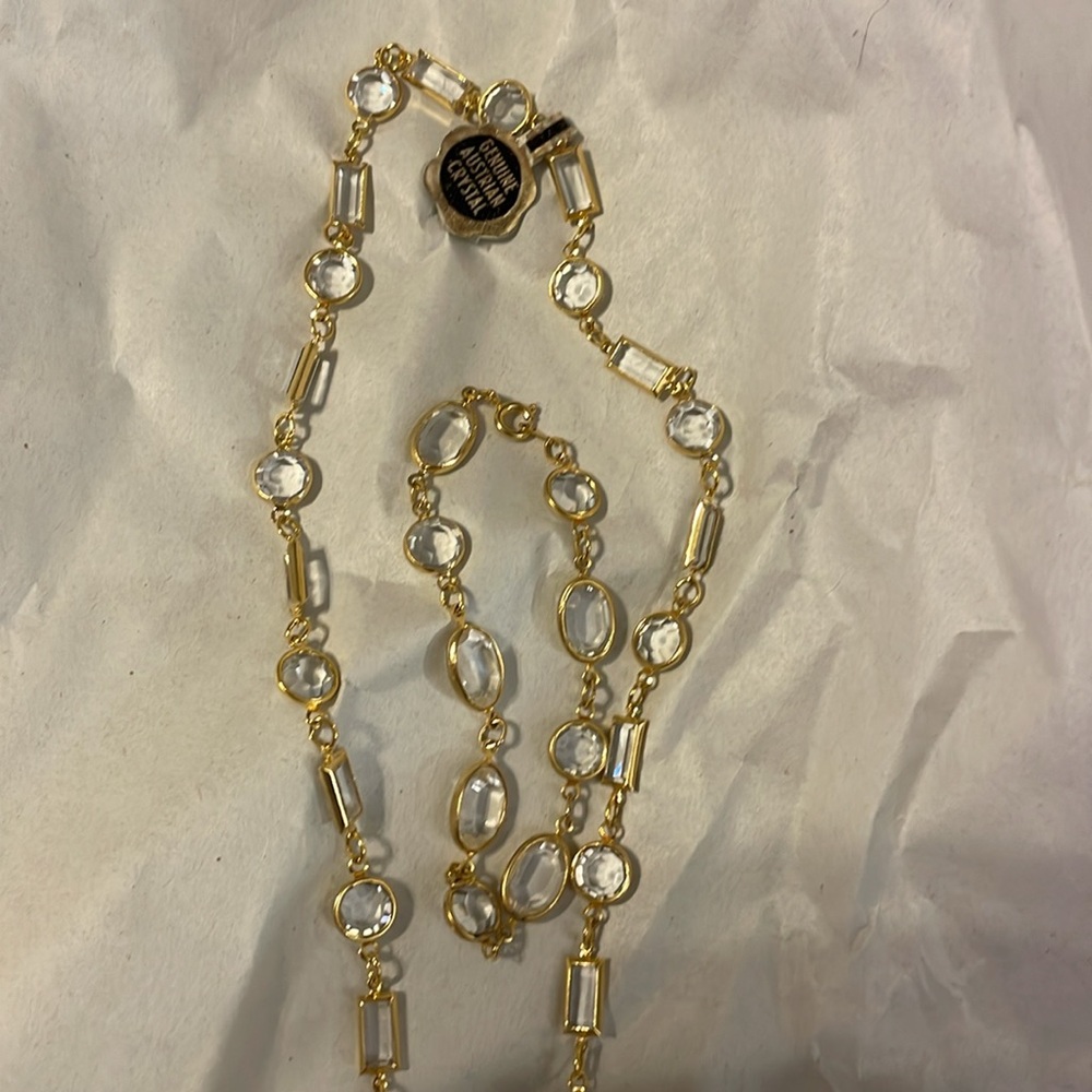 Genuine Austrian crystal necklace and bracelet set